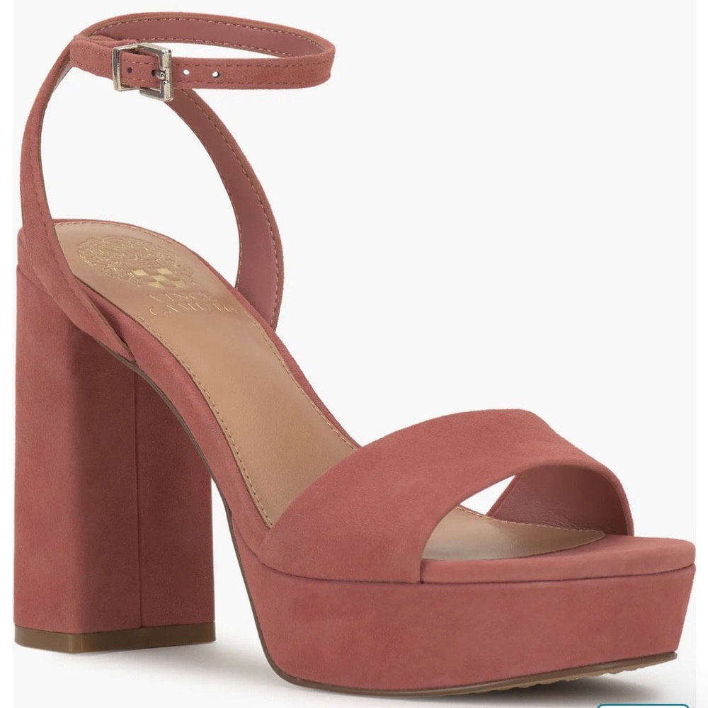 125. Vince Camuto Pendry Ankle Strap Platform Sandal Rosa Antico Trusue pink 9.5